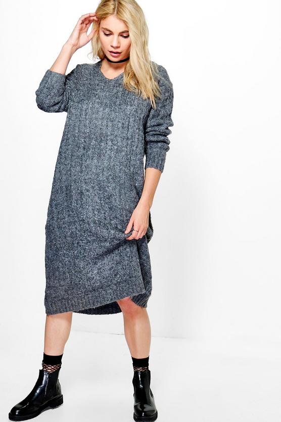 Alexis Hooded Knitted Dress